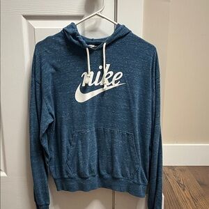 Nike Heathered Blue Sweatshirt with White Logo